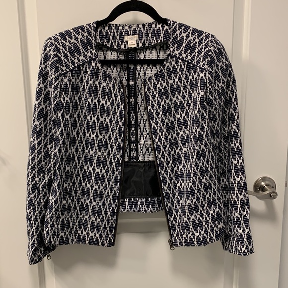 J. Crew Jacquard Motorcycle Jacket